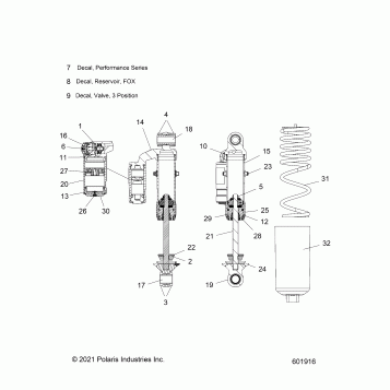 SUSPENSION, SHOCK, FRONT TRACK - S24TKP6RS  (601916)