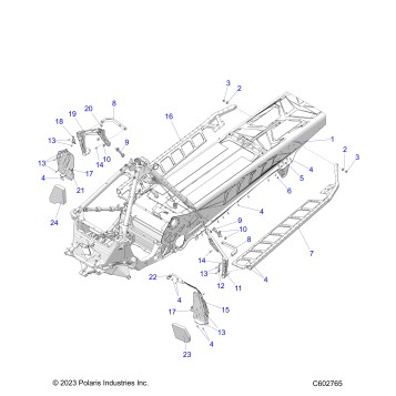 CHASSIS, FOOTRESTS, AND RUNNING BOARDS -  S23TGW9BS/TGM9BS (C602765)