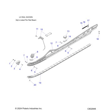 SUSPENSION, RAIL BEAM ASM, LH/RH - S26TFM9BSB/9BSC (C602848)