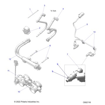 FUEL SYSTEM, RAIL, LINES and THROTTLE BODY - S23TDH6RS (C602116)