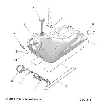 FUEL SYSTEM, FUEL TANK ASM. - S22EFA8RS/EFB8RS ALL OPTIONS (C601311)