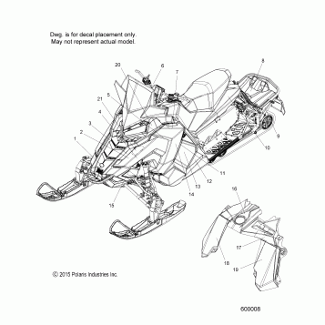 BODY, DECAL, SNOW CHECK (BLK SIDE PANEL W/PINK GRAPHICS) - S16DP6 (600008)