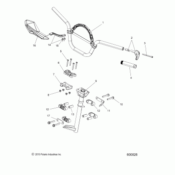 STEERING, HANDLEBAR MOUNTING - S18EFT8P ALL OPTIONS (600026)