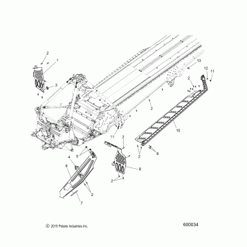 CHASSIS, CLUTCH GUARD and FOOTRESTS - S18EFT8P ALL OPTIONS (600034)