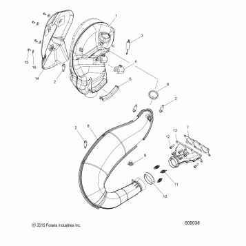 ENGINE, EXHAUST - S18EFT8P ALL OPTIONS (600038)