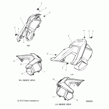 BODY, SIDE PANELS - S18EFT8P ALL OPTIONS (600052)