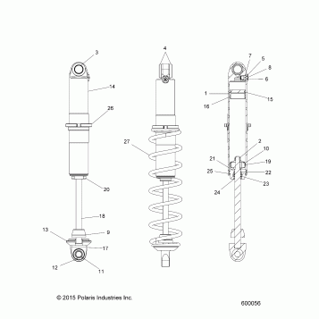 SUSPENSION, SHOCK, IFS - S16EG6 (600056)
