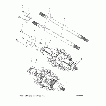 DRIVE TRAIN, JACKSHAFT and DRIVESHAFT - S16ED8/EH8 ALL OPTIONS (600063)