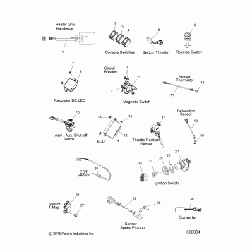 ELECTRICAL, SWITCHES, SENSORS and COMPONENTS - S16ED8/EH8 ALL OPTIONS (600064)