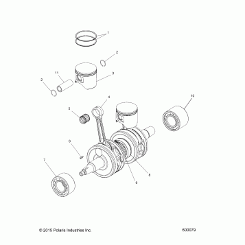ENGINE, PISTON and CRANKSHAFT - S16CP8 ALL OPTIONS (600079)
