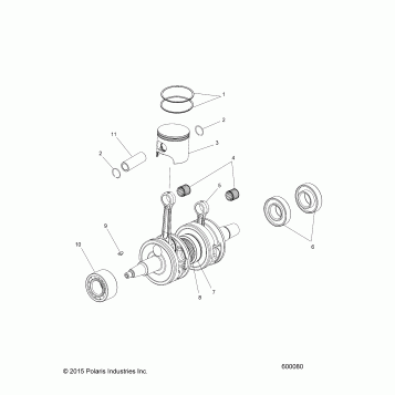ENGINE, PISTON and CRANKSHAFT - S16CK6/CM6 ALL OPTIONS (600080)