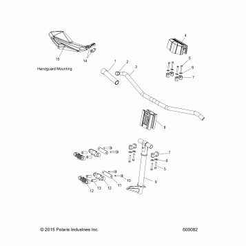 STEERING, UPPER and HANDLEBAR ASM. - S16CP8 ALL OPTIONS (600082)