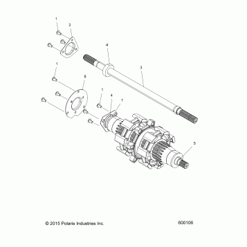 DRIVE TRAIN, JACKSHAFT and DRIVESHAFT - S16EL8PE/PS/PSL ALL OPTIONS (600106)