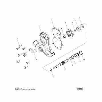 ENGINE, WATER PUMP - S16EL8PE/PS/PSL ALL OPTIONS (600109)