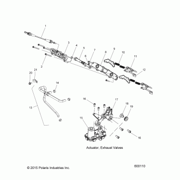 ENGINE, EXHAUST VALVE ASM. - S16DS8 ALL OPTIONS (600110)