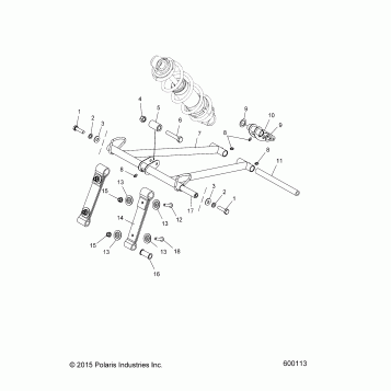 SUSPENSION, TORQUE ARM, FRONT - S16EL8PE/PS/PSL ALL OPTIONS (600113)