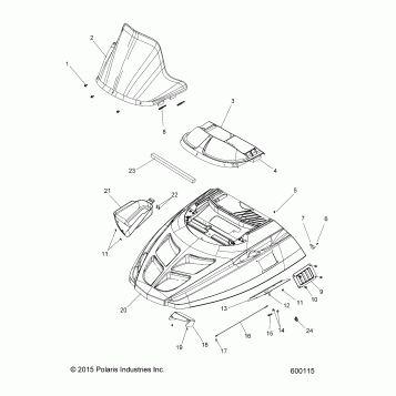 BODY, HOOD ASM. and WINDSHIELD - S17SJA5B ALL OPTIONS (600115)