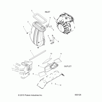 ENGINE, AIR INLET and OUTLET DUCTS - S17SJA5B ALL OPTIONS (600128)