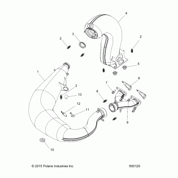 ENGINE, EXHAUST - S17SJA5B ALL OPTIONS (600129)