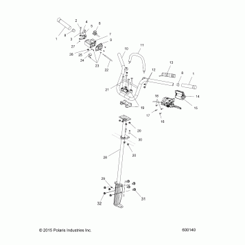 STEERING, HANDLEBAR AND POST - S17SJA5B ALL OPTIONS (600140)