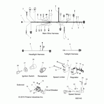 ELECTRICAL, WIRE HARNESSES and COMPONENTS - S17SJA5B ALL OPTIONS (600143)