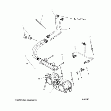 FUEL SYSTEM, RAIL, LINES and THROTTLE BODY - S18DDJ8PS ALL OPTIONS (600146)