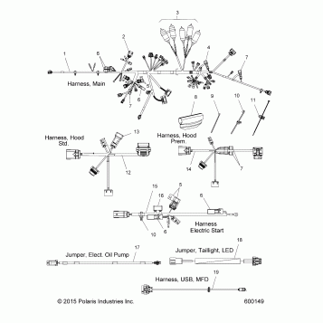 ELECTRICAL, WIRE HARNESS - S16DS8 ALL OPTIONS (600149)