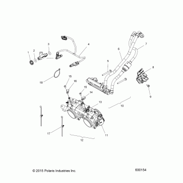 FUEL SYSTEM, RAIL, LINES and THROTTLE BODY - S16CK6/CM6 ALL OPTIONS (600154)