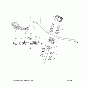 STEERING, UPPER and HANDLEBAR ASM. - S16DS8 ALL OPTIONS (600159)