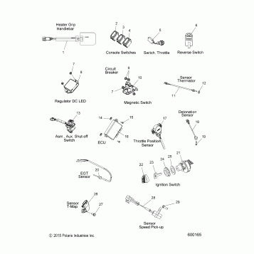 ELECTRICAL, SWITCHES, SENSORS and COMPONENTS - S16EG6 ALL OPTIONS (600165)