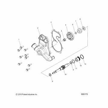 ENGINE, WATER PUMP - S16EG6 ALL OPTIONS (600170)