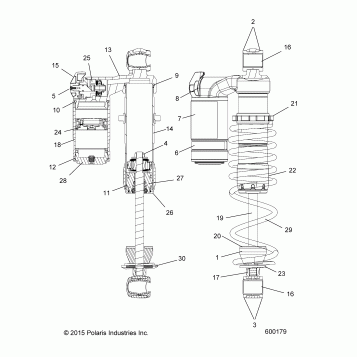 SUSPENSION, SHOCK, FRONT TRACK (7044389) - S17DDE6PSL (600179)