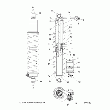 SUSPENSION, SHOCK, REAR TRACK (1543574) - S17DDE6PSL (600180)