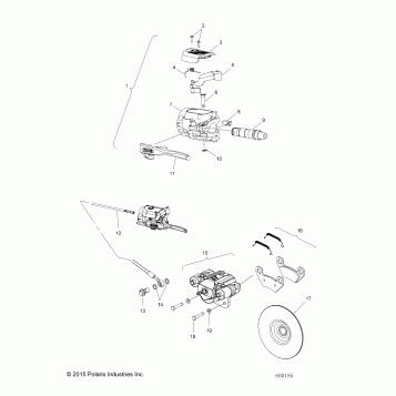 BRAKES, BRAKE SYSTEM, 155 INCH - S16CM6 ALL OPTIONS (49SNOWBRAKE11800RMK)