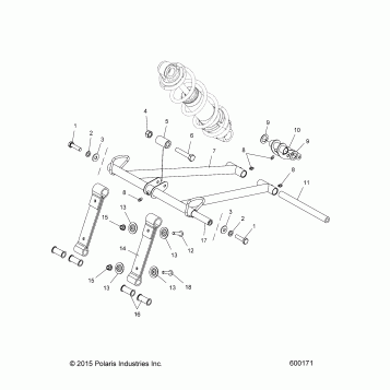 SUSPENSION, TORQUE ARM, FRONT - S17EFN8/EFT8 ALL OPTIONS (600195)