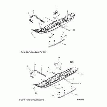 STEERING, SKI ASM. - S18EER6PSA/PSL/PEL (600203)