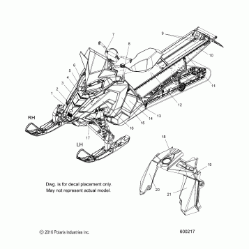 BODY, DECAL, SNOW CHECK OPT. (RETRO) - S17EEC8 (600217)