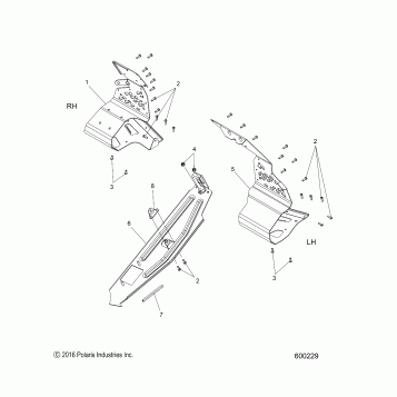 CHASSIS, CLUTCH GUARD and FOOTRESTS - S20DCH6PS ALL OPTIONS (600229)