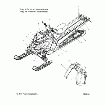 BODY, DECAL, SNOW CHECK RED, BLUE, ORANGE, BLK/TITANIUM - S17EFK6 (600233)
