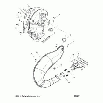 ENGINE, EXHAUST - S17EEC8 ALL OPTIONS (600261)