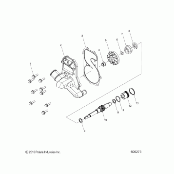 ENGINE, WATER PUMP - S18ELS8P ALL OPTIONS (600042)