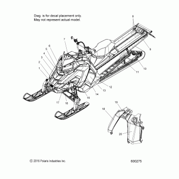 BODY, DECAL, SNOW CHECK WHITE - S17EFK6 (600275)