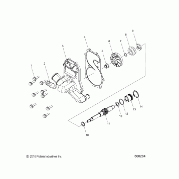 ENGINE, WATER PUMP - S19DCL6PS/6PEM (600284)