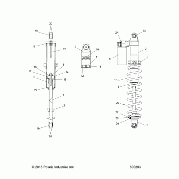 SUSPENSION, SHOCK, REAR TRACK (7044563) - S21DDL6PS ALL OPTIONS (600293)