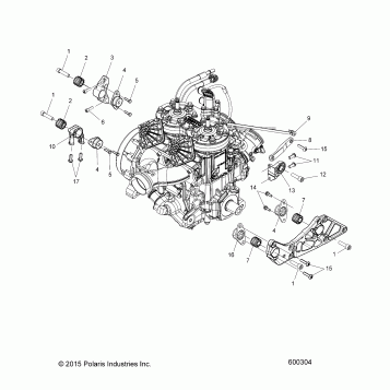 ENGINE, MOUNTING & LONG BLOCK - S17EFK6 ALL OPTIONS (600304)
