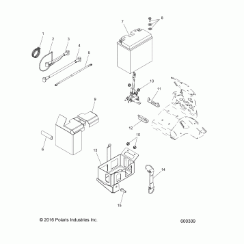 ELECTRICAL, BATTERY/BOX and CABLES - S18DCH8PS E.S. OPTION (600309)