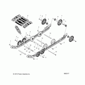 SUSPENSION, REAR and TRACK - S18DDJ8PS ALL OPTIONS (600317)