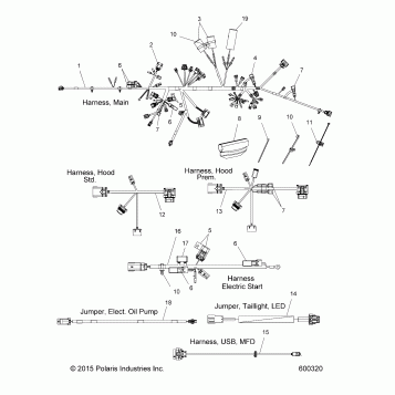 ELECTRICAL, WIRE HARNESS - S18DCH8PS ALL OPTIONS (600320)