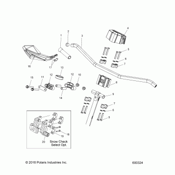 STEERING, UPPER and HANDLEBAR ASM. - S18DCH8PS ALL OPTIONS (600324)