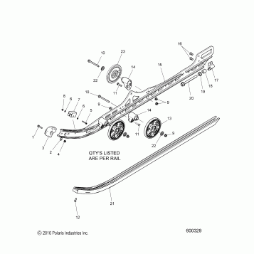 SUSPENSION, RAIL ASM. - S18DCH8PS ALL OPTIONS (600329)